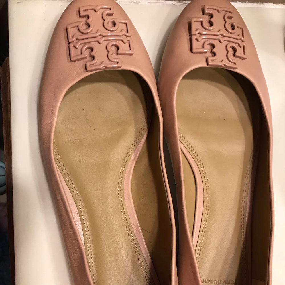 Tory Burch Melinda pink leather ballet flat